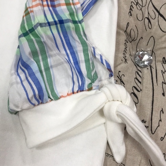 Vince Camuto Tie Sleeve Mix Media Cozy Top - Picture 5 of 7